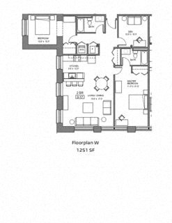 mosaic floor plan of a town house vectorized